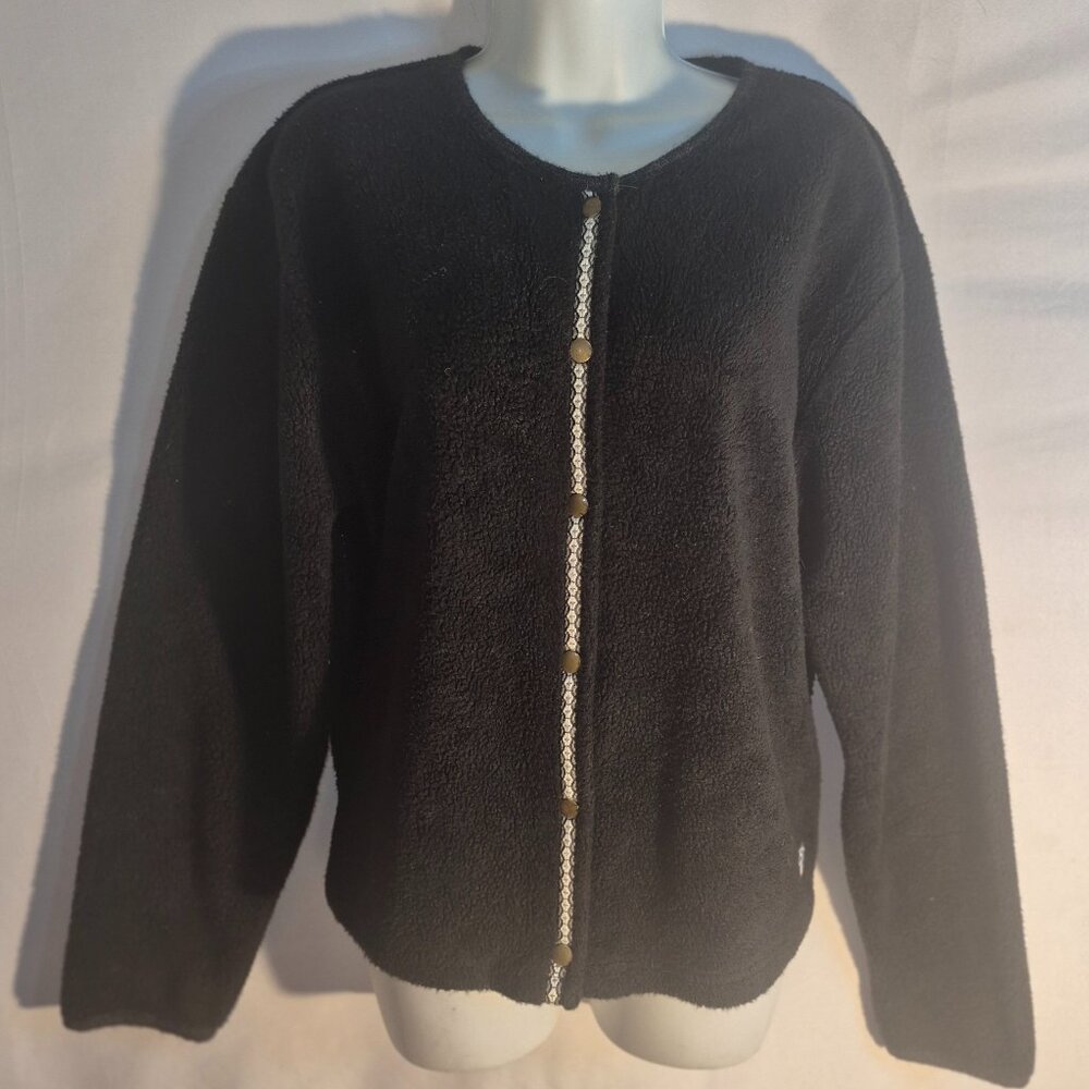 Alf Sweater jacket Stylish Button-front Black sweater/jacket in size XL